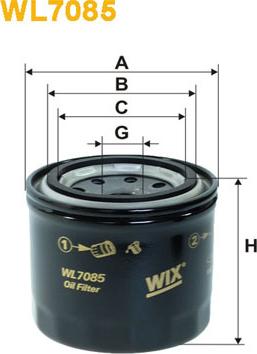 WIX Filters WL7085 - Yağ filtri furqanavto.az