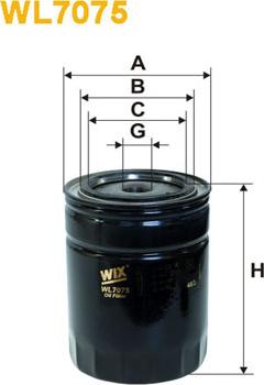 WIX Filters WL7075 - Yağ filtri furqanavto.az