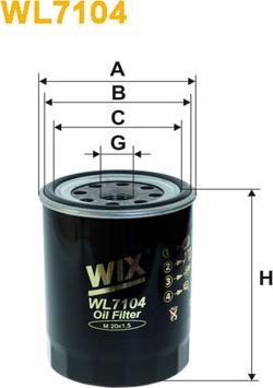 WIX Filters WL7104 - Yağ filtri furqanavto.az