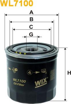 WIX Filters WL7100 - Yağ filtri furqanavto.az