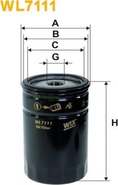 WIX Filters WL7111 - Yağ filtri furqanavto.az