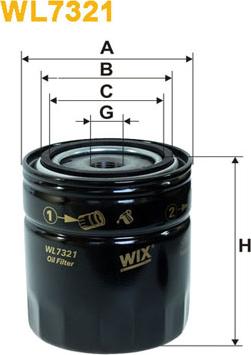 WIX Filters WL7321 - Yağ filtri furqanavto.az