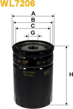 WIX Filters WL7206 - Yağ filtri furqanavto.az