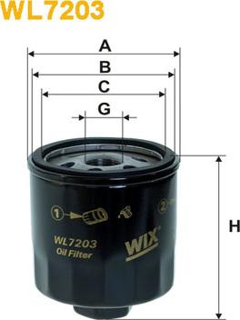 WIX Filters WL7203 - Yağ filtri furqanavto.az