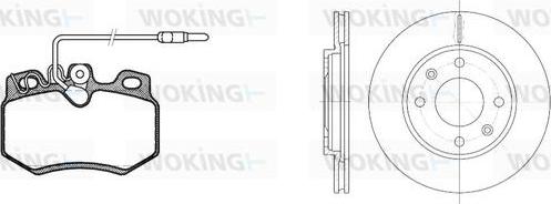 Woking 80703.03 - Əyləc dəsti, diskli əyləclər furqanavto.az