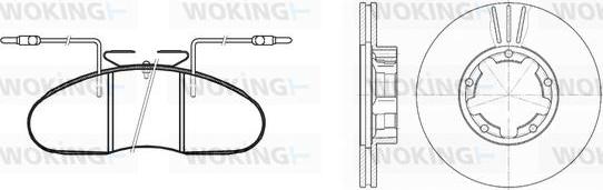 Woking 81483.01 - Əyləc dəsti, diskli əyləclər furqanavto.az