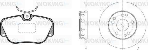 Woking 83843.00 - Əyləc dəsti, diskli əyləclər www.furqanavto.az