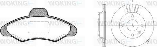 Woking 82313.00 - Əyləc dəsti, diskli əyləclər furqanavto.az