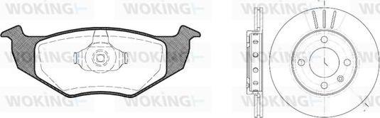 Woking 87093.01 - Əyləc dəsti, diskli əyləclər furqanavto.az