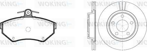 Woking 87313.02 - Əyləc dəsti, diskli əyləclər furqanavto.az