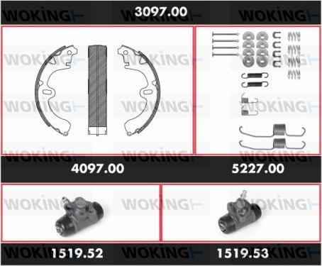 Woking 3097.00 - Əyləc Başlığı Dəsti furqanavto.az