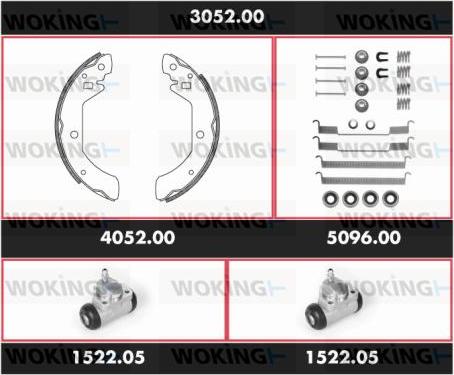 Woking 3052.00 - Əyləc Başlığı Dəsti furqanavto.az