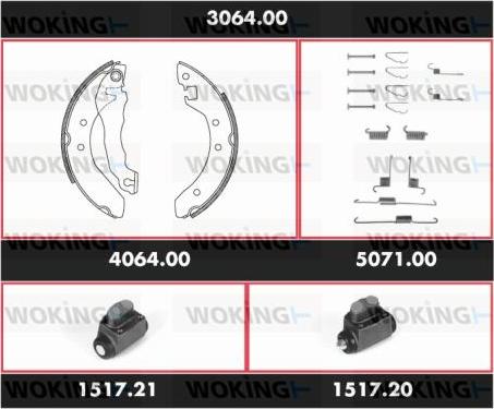 Woking 3064.00 - Əyləc Başlığı Dəsti furqanavto.az