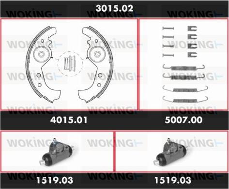 Woking 3015.02 - Əyləc Başlığı Dəsti furqanavto.az