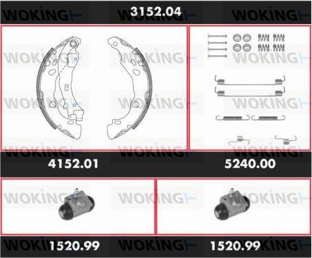 Woking 3152.04 - Əyləc Başlığı Dəsti furqanavto.az