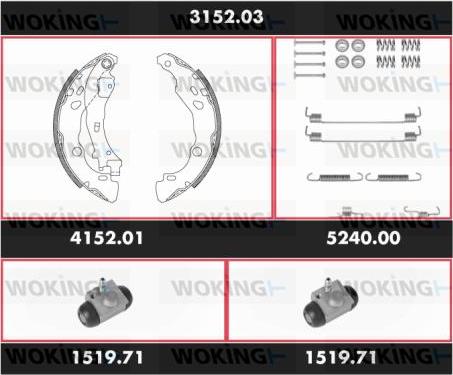 Woking 3152.03 - Əyləc Başlığı Dəsti furqanavto.az