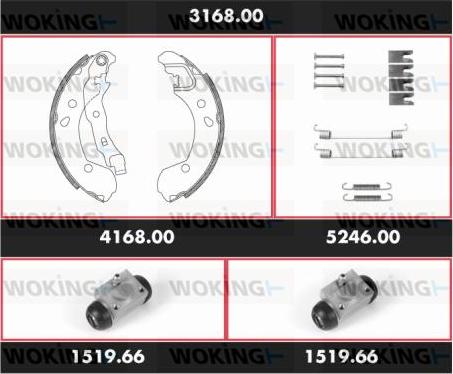 Woking 3168.00 - Əyləc Başlığı Dəsti furqanavto.az