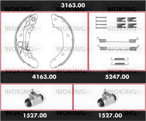 Woking 3163.00 - Əyləc Başlığı Dəsti furqanavto.az