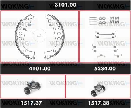 Woking 3101.00 - Əyləc Başlığı Dəsti furqanavto.az