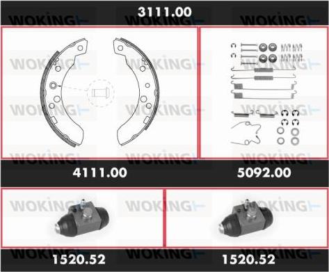 Woking 3111.00 - Əyləc Başlığı Dəsti furqanavto.az