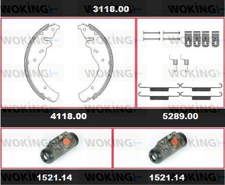 Woking 3118.00 - Əyləc Başlığı Dəsti furqanavto.az