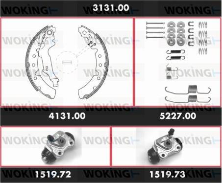 Woking 3131.00 - Əyləc Başlığı Dəsti furqanavto.az