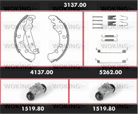 Woking 3137.00 - Əyləc Başlığı Dəsti furqanavto.az