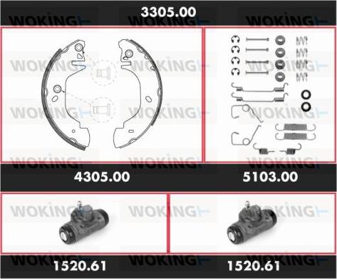 Woking 3305.00 - Əyləc Başlığı Dəsti furqanavto.az