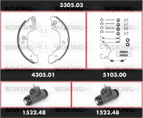 Woking 3305.03 - Əyləc Başlığı Dəsti furqanavto.az