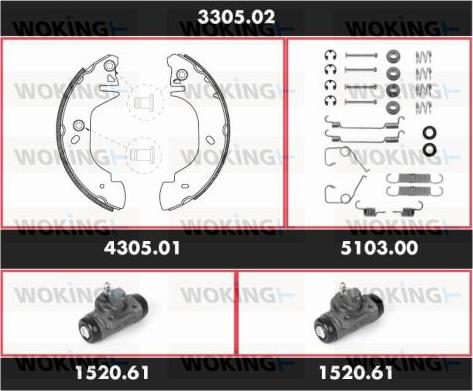 Woking 3305.02 - Əyləc Başlığı Dəsti furqanavto.az