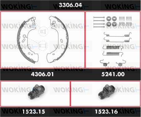 Woking 3306.04 - Əyləc Başlığı Dəsti furqanavto.az