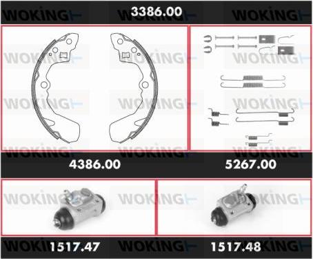 Woking 3386.00 - Əyləc Başlığı Dəsti furqanavto.az