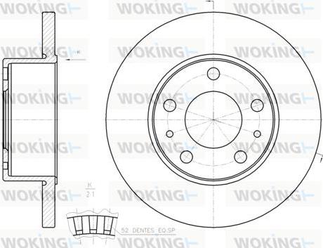 Woking D61202.00 - Əyləc Diski furqanavto.az