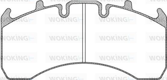 Woking JSA 10563.10 - Əyləc altlığı dəsti, əyləc diski furqanavto.az