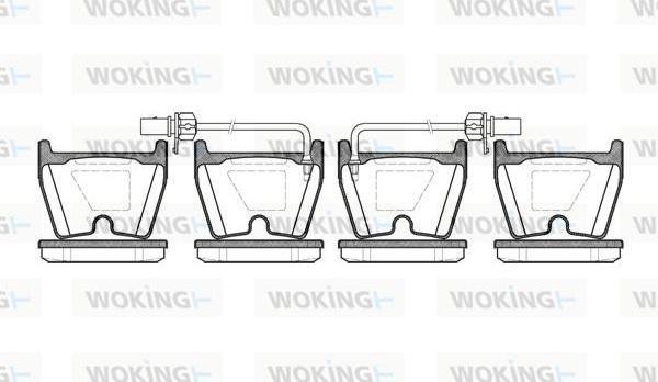 Woking P9963.02 - Əyləc altlığı dəsti, əyləc diski furqanavto.az