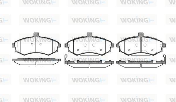 Woking P9933.02 - Əyləc altlığı dəsti, əyləc diski furqanavto.az