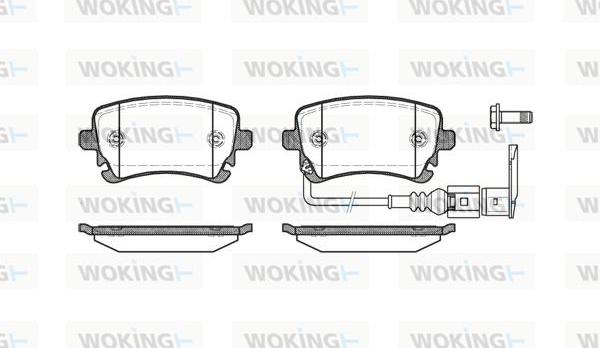 Woking P9973.11 - Əyləc altlığı dəsti, əyləc diski furqanavto.az