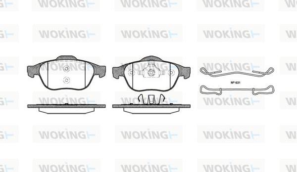 Woking P9433.00 - Əyləc altlığı dəsti, əyləc diski furqanavto.az