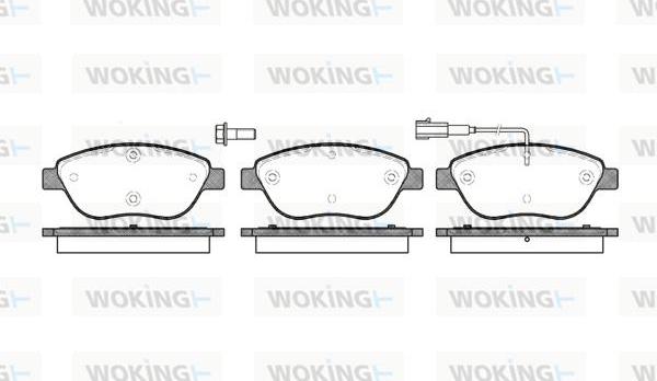 Woking P9593.01 - Əyləc altlığı dəsti, əyləc diski furqanavto.az