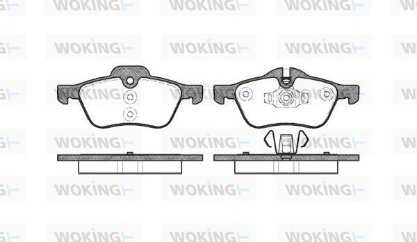 Woking P9643.00 - Əyləc altlığı dəsti, əyləc diski furqanavto.az