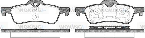 Woking P9623.00 - Əyləc altlığı dəsti, əyləc diski furqanavto.az