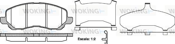 Woking P9043.31 - Əyləc altlığı dəsti, əyləc diski furqanavto.az