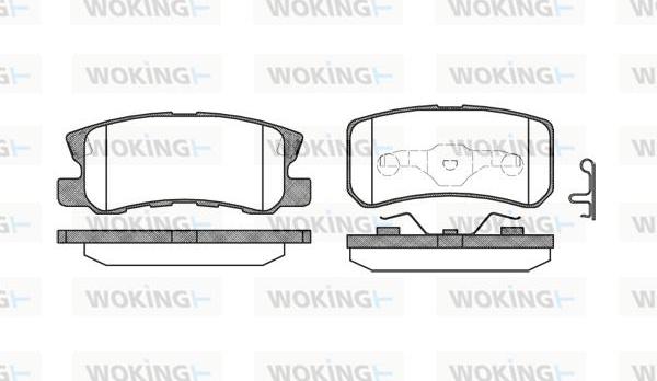 Woking P9033.02 - Əyləc altlığı dəsti, əyləc diski furqanavto.az