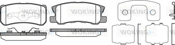 Woking P9033.12 - Əyləc altlığı dəsti, əyləc diski furqanavto.az