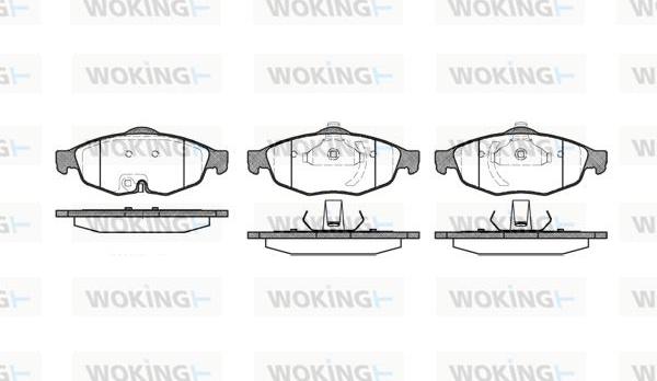 Woking P9123.02 - Əyləc altlığı dəsti, əyləc diski furqanavto.az