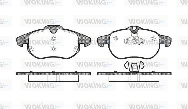 Woking P9883.00 - Əyləc altlığı dəsti, əyləc diski furqanavto.az