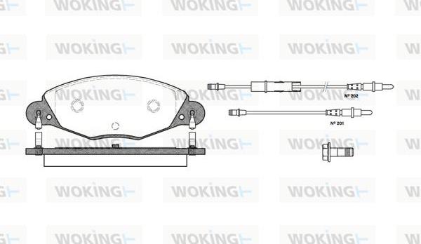 Woking P9273.04 - Əyləc altlığı dəsti, əyləc diski furqanavto.az