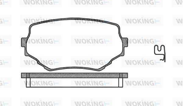 Woking P4943.02 - Əyləc altlığı dəsti, əyləc diski furqanavto.az