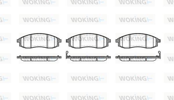 Woking P4983.12 - Əyləc altlığı dəsti, əyləc diski furqanavto.az