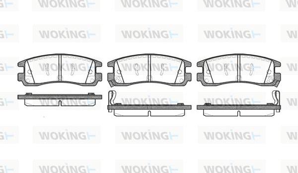 Woking P4663.22 - Əyləc altlığı dəsti, əyləc diski furqanavto.az